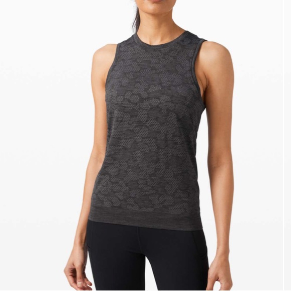 Lululemon grey camo Breeze By muscle tank